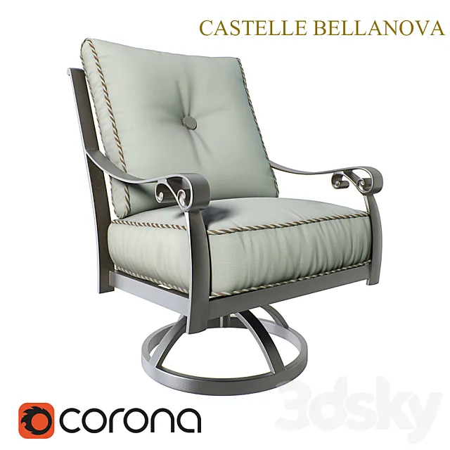 Bellnova cushioned swivel rocker 3D Model
