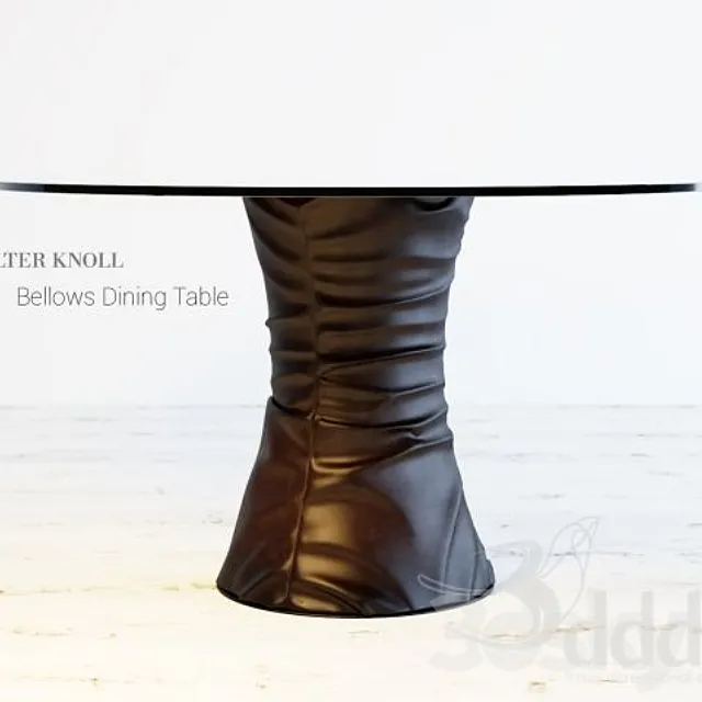 Bellows leather table by Walter Knoll 3D Model