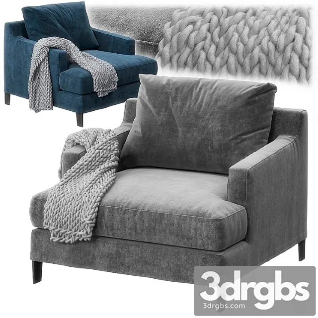 Bellport armchair by poliform 3D Model Free