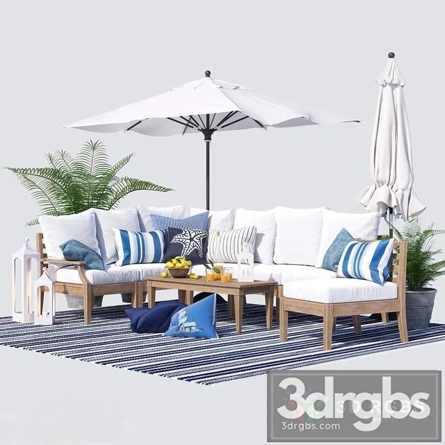 Belmont Sectional Set 3D Model Free