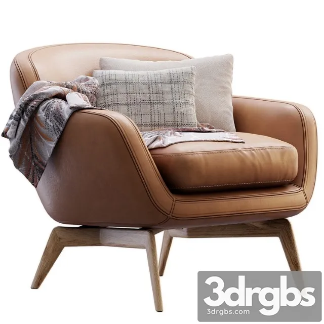 Belt leather armchair