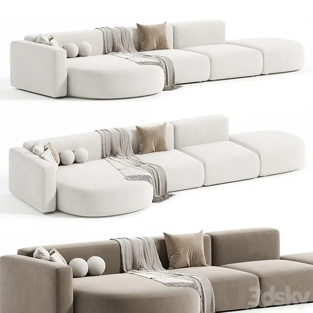 Belt modular Sofa 3D Model