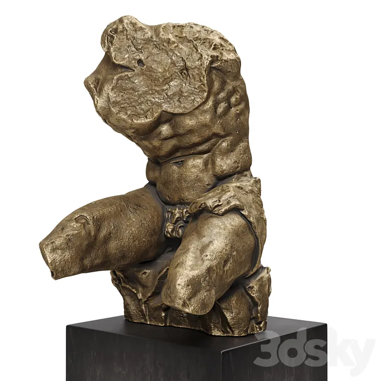Belvedere Torso sculpture bronze 3D Model Free