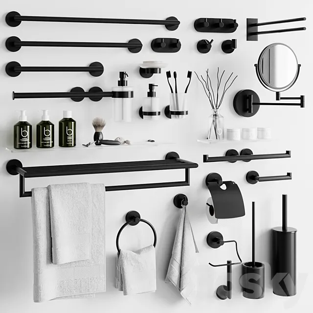 Bemeta DARK Accessories 3D Model