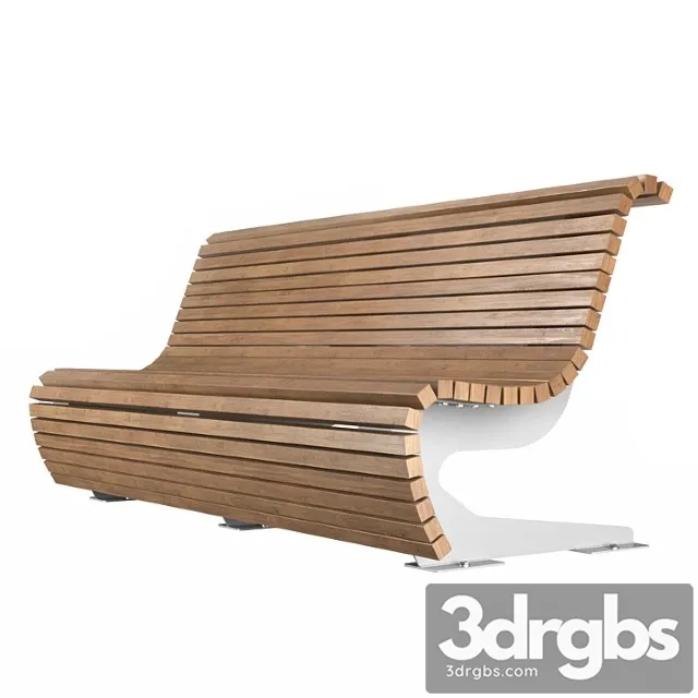 Bench Green Line Punto Group 3D Model Download