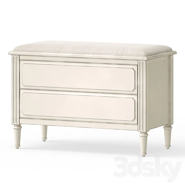 Bench in the nursery. Option 2 3D Model