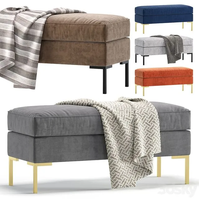 Bench Kona 5 Colors Version 3D Model