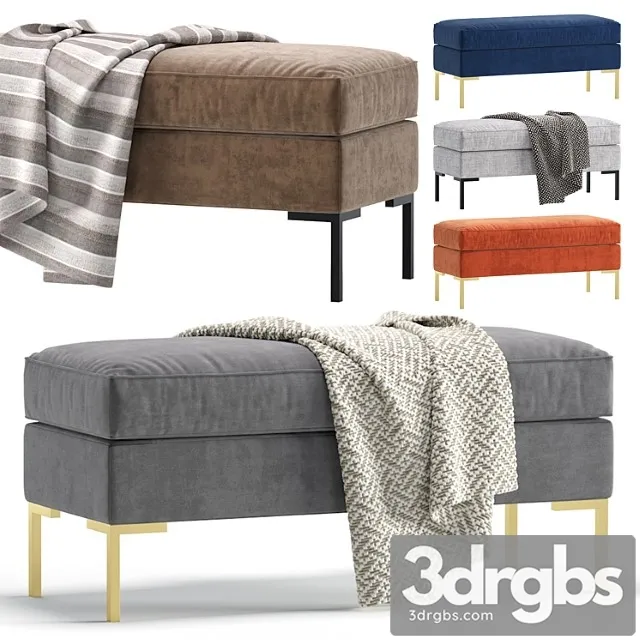 Bench Kona 5 Colors Version Banketka Kona 2 3D Model Free