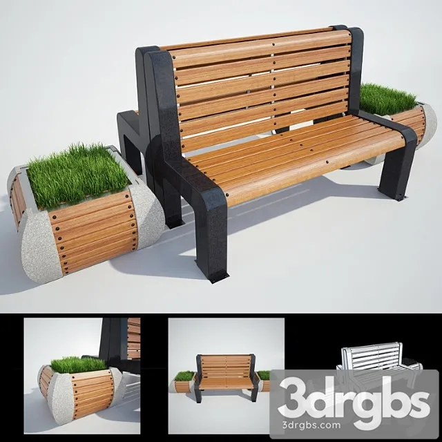 Bench Outdoor 3D Model Free