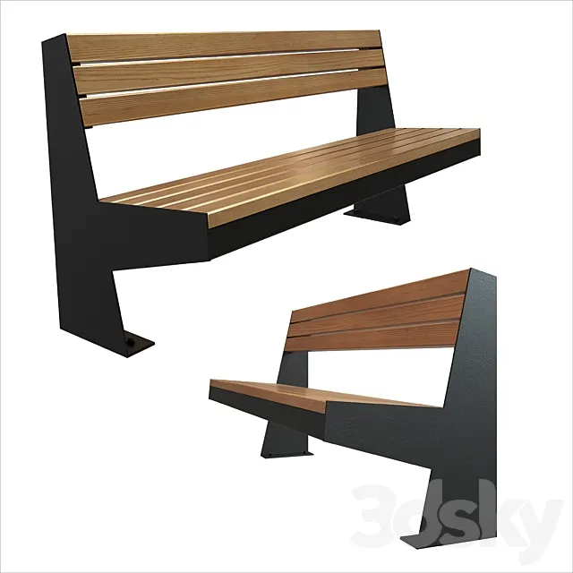 bench Park 4 3D Model