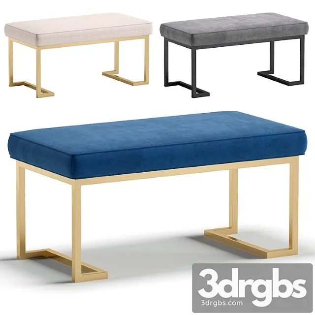 Bench Richmond By Cazarina Interiors 3 Colors Version Banketka Richmond 3D Model Free