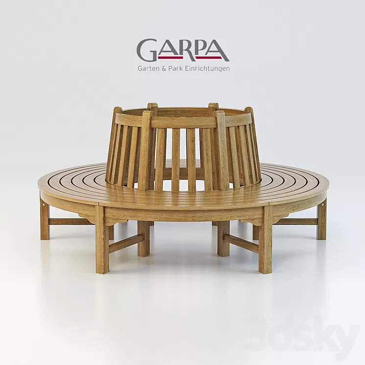 Bench round 3D Model