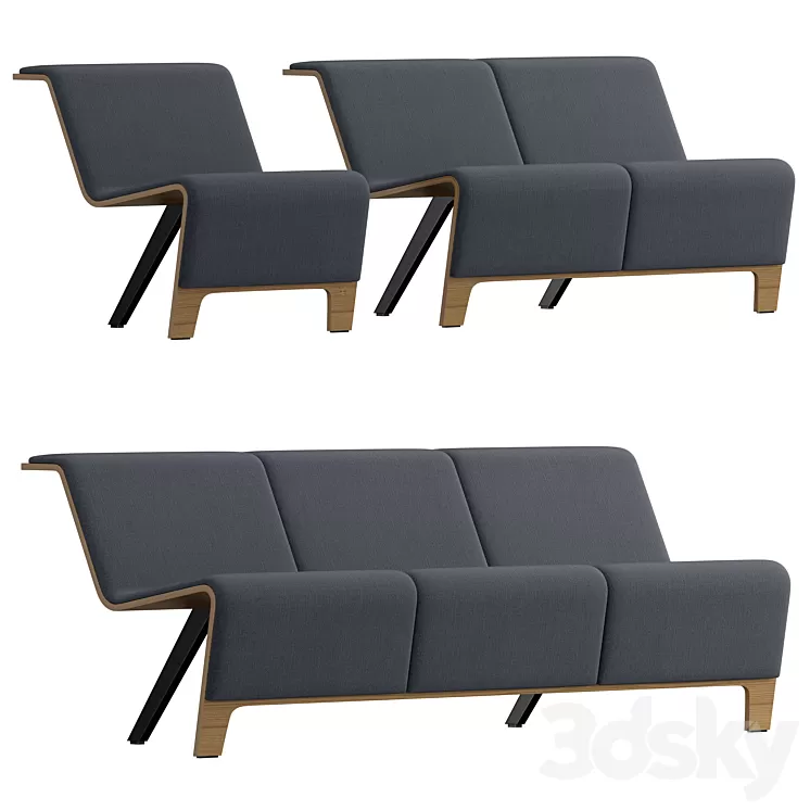 Bench Sellex Back 3D Model Free