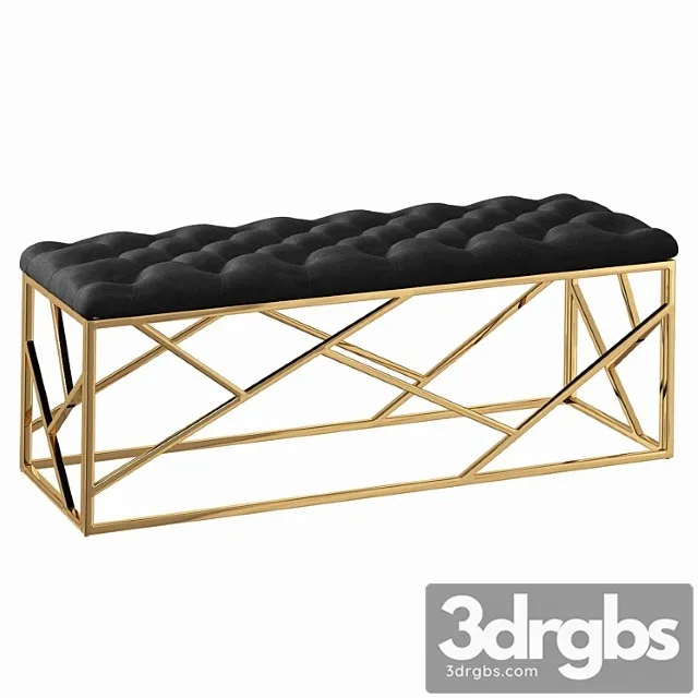 Bench serene furnishing gold top loft concept 2 3D Model Free