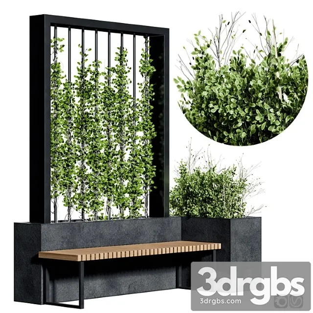 Bench set 02 3D Model Download