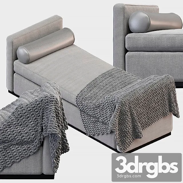 Bench the sofa and chair company escher daybed 2 3D Model Free