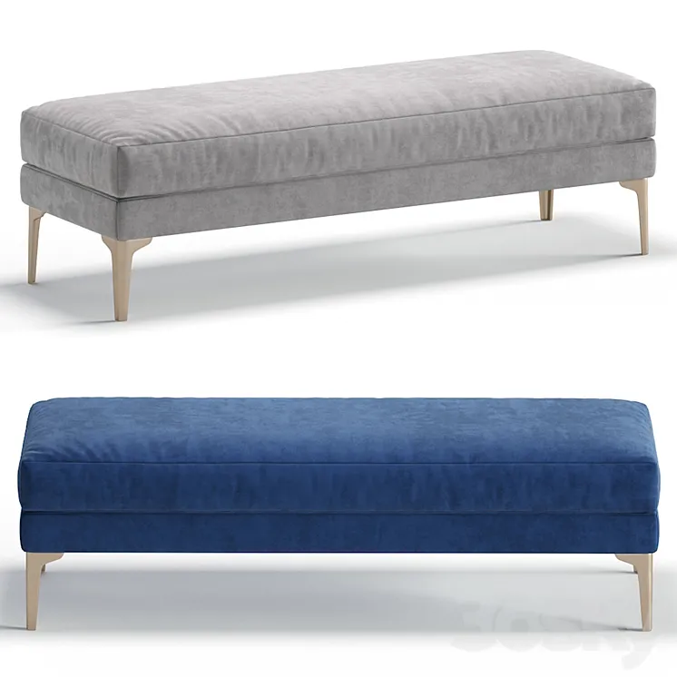 Bench TIFFANY by Cazarina Interiors 3 Colors Version/Банкетка ТИФФАНИ 3D Model Free