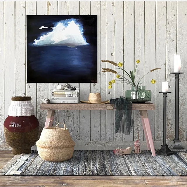 Bench with decor Free Download
