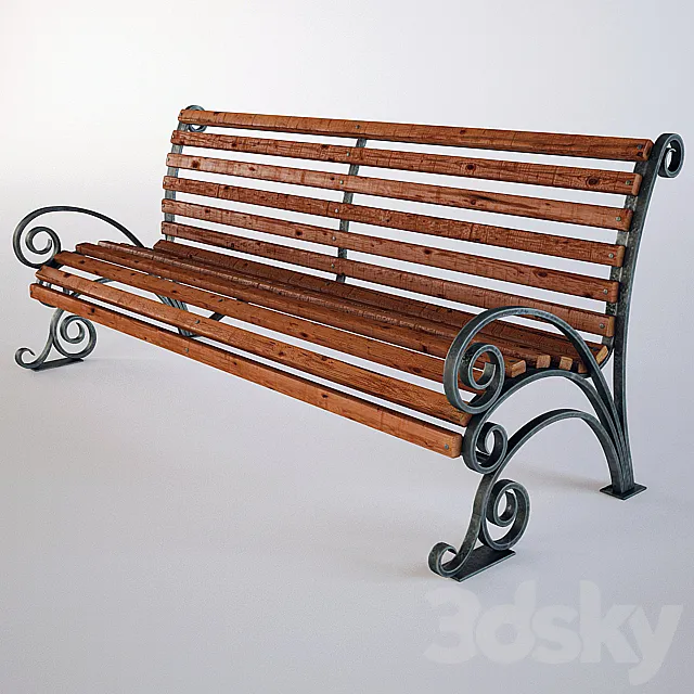Bench wrought iron 3DModel