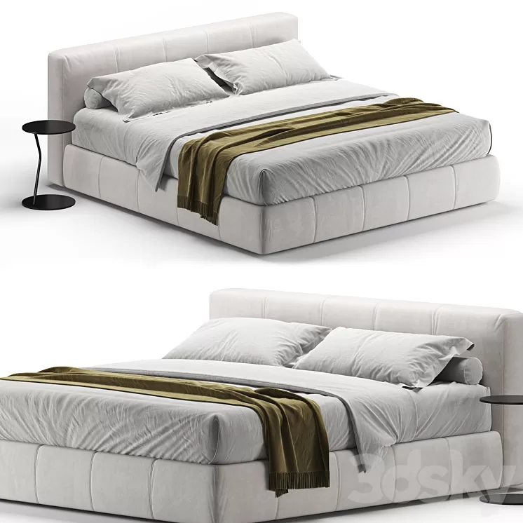 Bend Platform Bed 3D Model Free