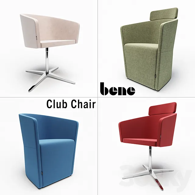Bene Club chair 3D Model