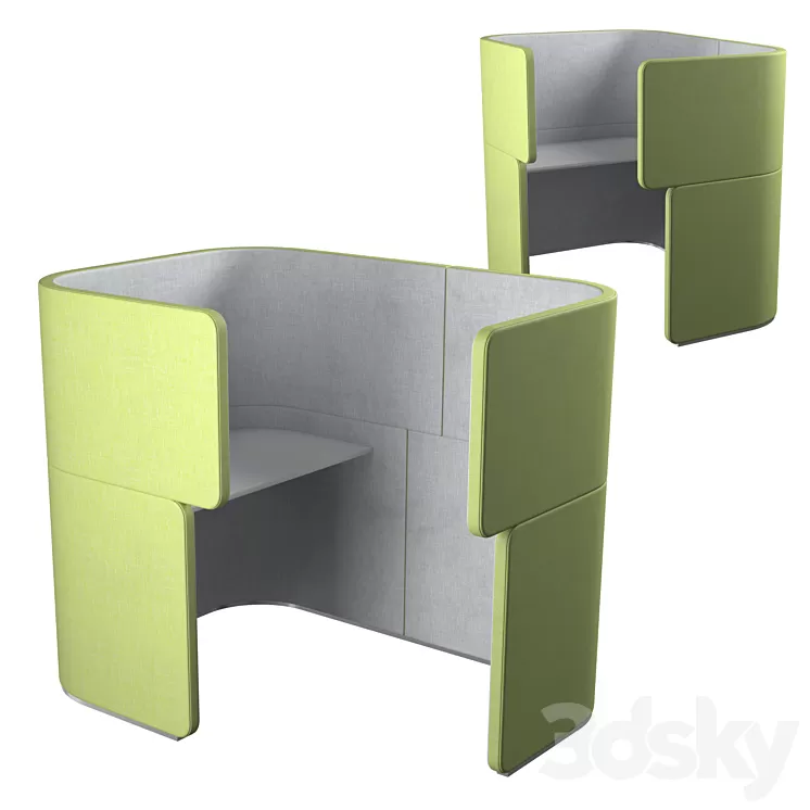 Bene DOCKLANDS Dock-In Bay (office partition) 3D Model