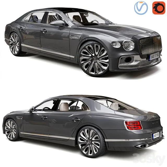 Bentley Flying Spur Mulliner 2022 3D Model
