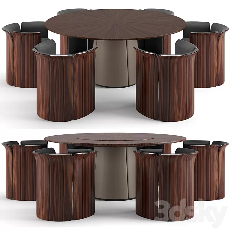 Bentley Home Dinning set 3D Model Free