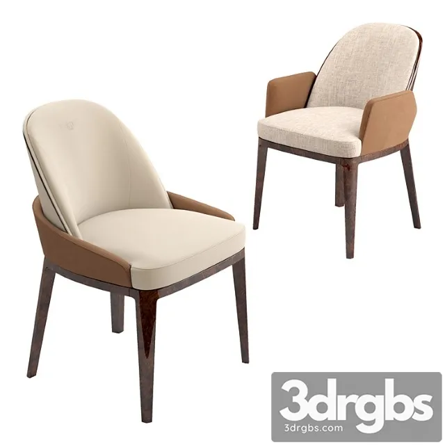 Bentley home malvern chair 2 3D Model Free
