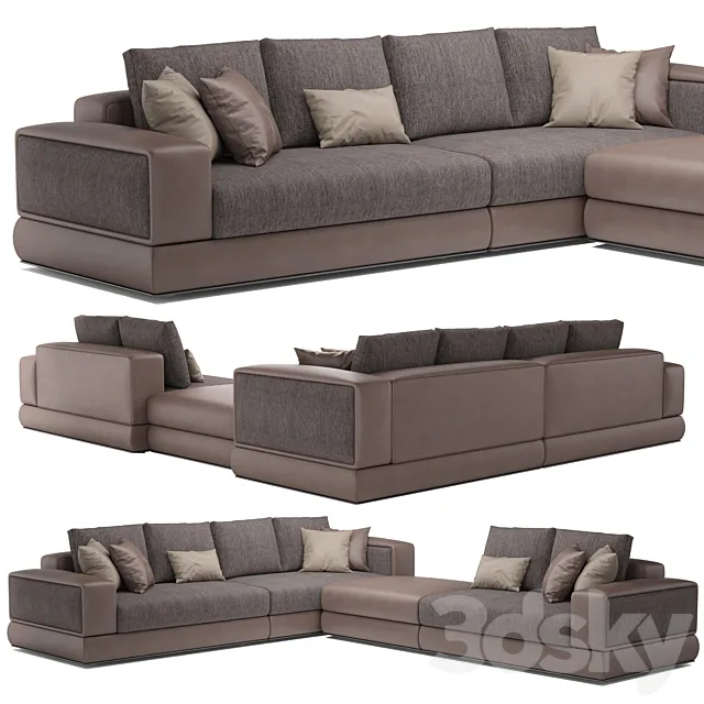 Bentley home westbury corner sofa 3D Model