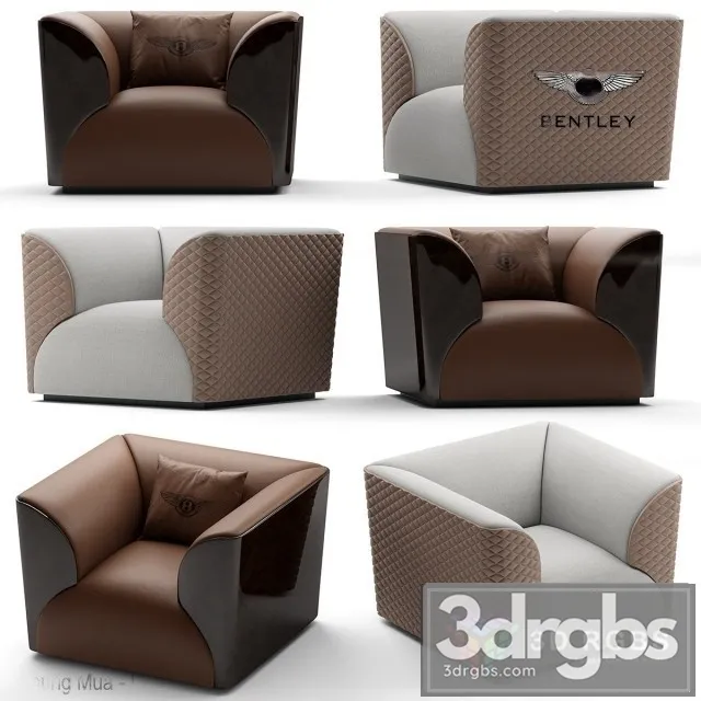 Bentley Home Winston Sofa 3D Model Free