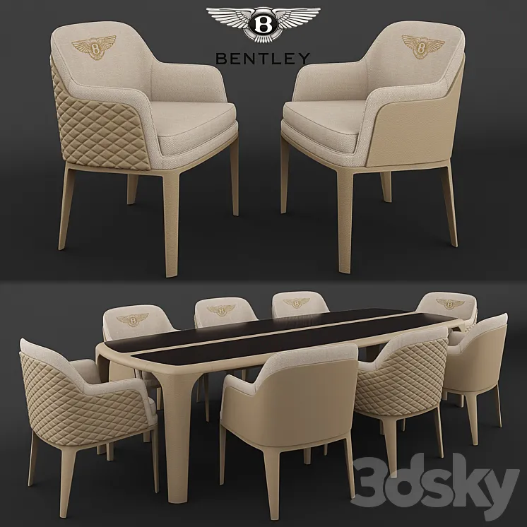 BENTLEY Kendal Chair and Bradley table 3D Model Free