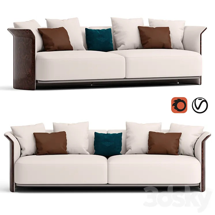 Bentley ramsey sofa 3D Model Free