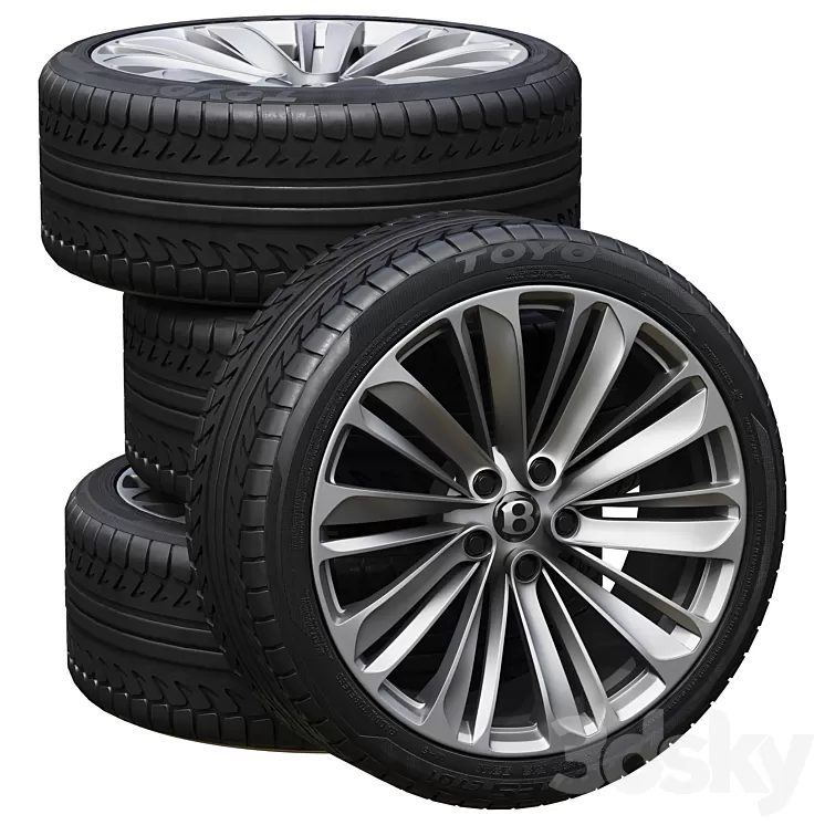 Bentley wheels 3D Model Free