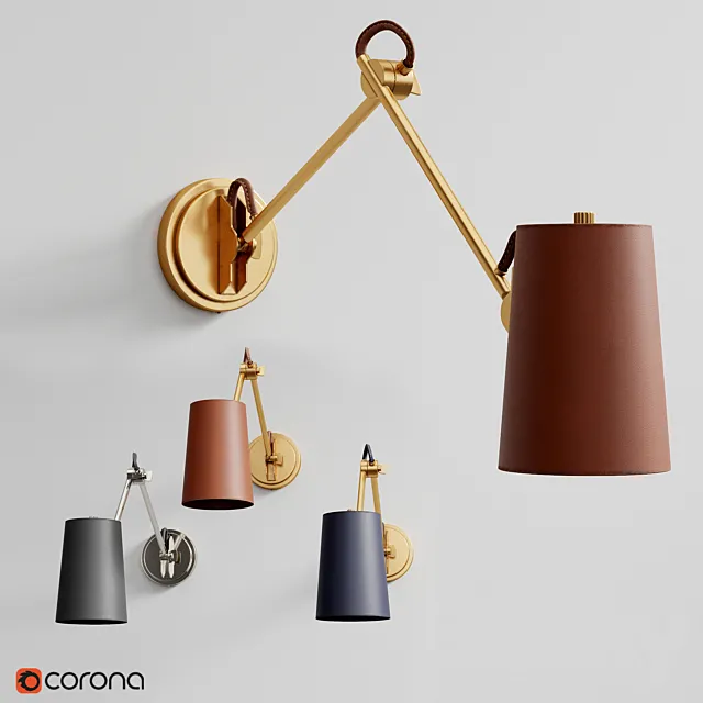 Benton Double Library Sconce by Ralph Lauren 3D Model