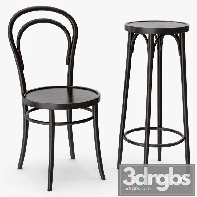 Bentwood Vienna 18 Stool 3D Model Free