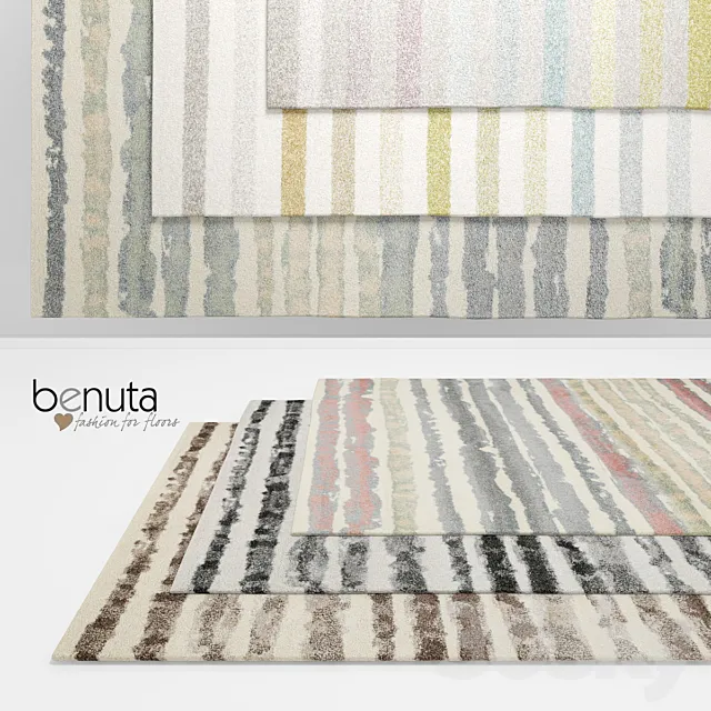 Benuta Justin and Striped Rugs 3DModel