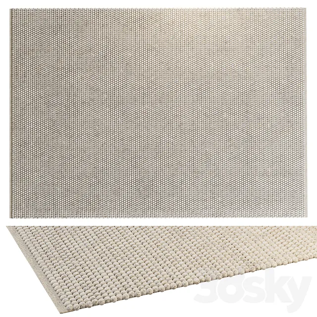 BENUTA WOOL RUG BEADS CREAM 3D Model