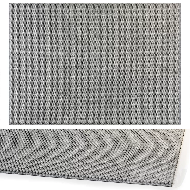 BENUTA WOOL RUG BEADS GRAY 3D Model Free