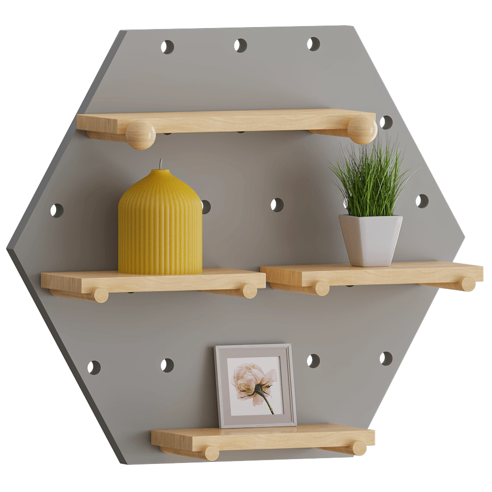 Bergenson Bjorn - Wall shelf Shely Hexagonal 3D Model