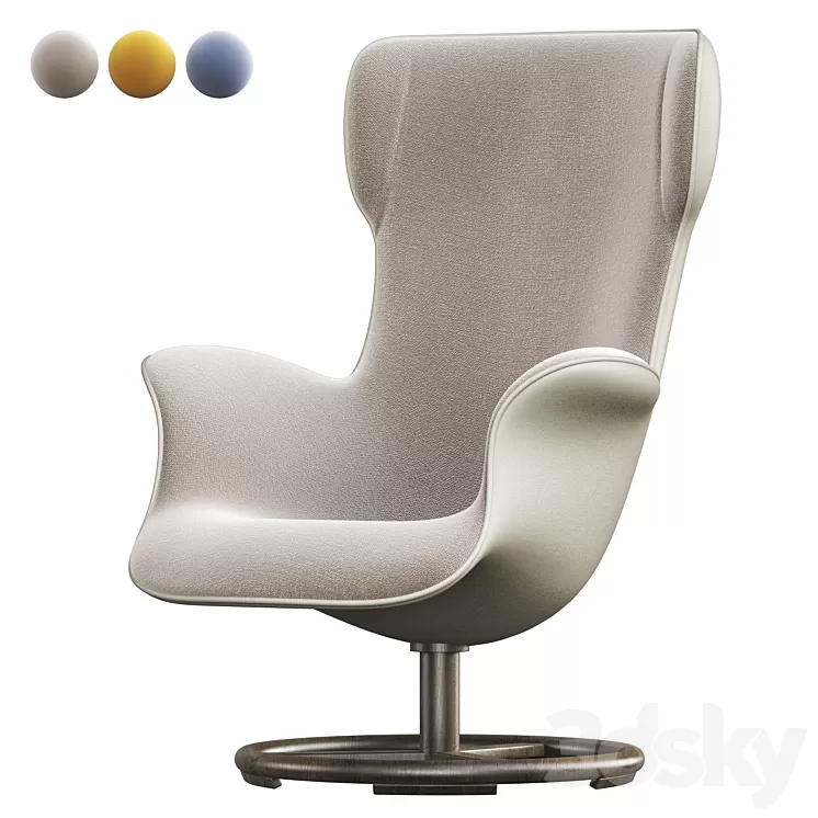 Bergere armchair by giorgetti 3D Model