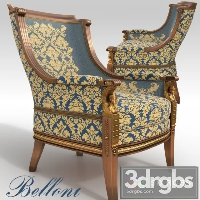 Bergere Belloni Armchair 3D Model Free