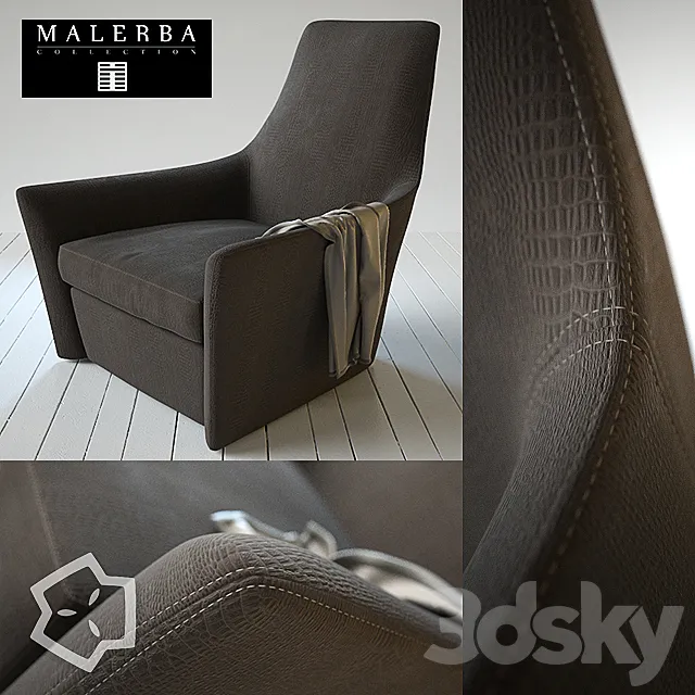 Bergere Secret Love - armchair by Malerba 3D Model