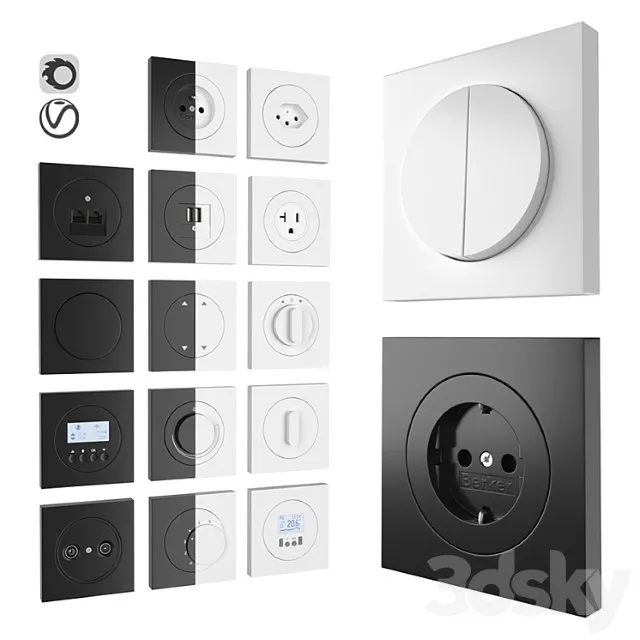 Berker Serie R3 3D Model Free