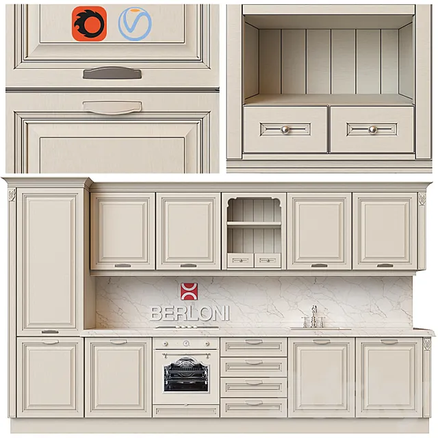 Berloni - Florence (Bianco Antico) 3D Model