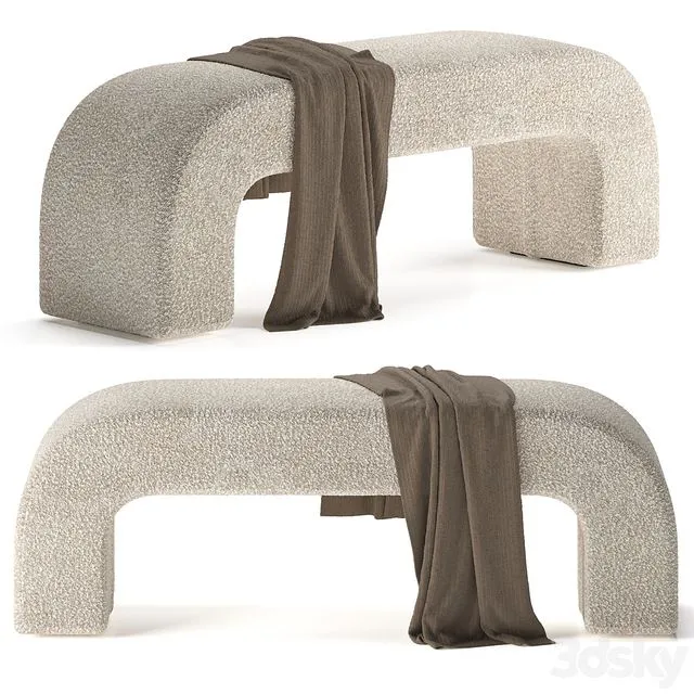 Bernard Boucle Bench Seat 3D Model