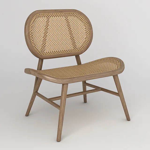 Bernardes Lounge Chair Rattan 3D Model