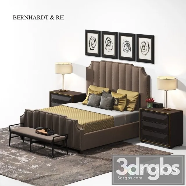 Bernhardt Bed Set 3D Model Free