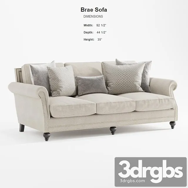 Bernhardt Brae Sofa 3D Model Free