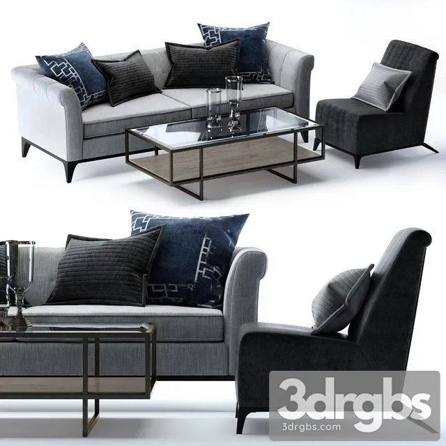 Bernhardt Burnham Sofa 3D Model Free
